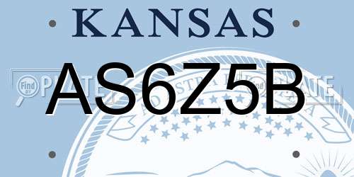 AS6Z5B Kansas License Plate