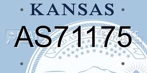 AS71175 Kansas License Plate