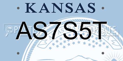 AS7S5T Kansas License Plate