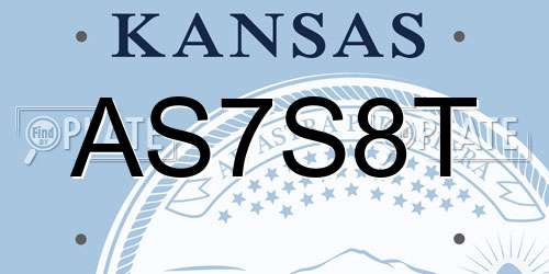 AS7S8T Kansas License Plate
