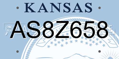 AS8Z658 Kansas License Plate
