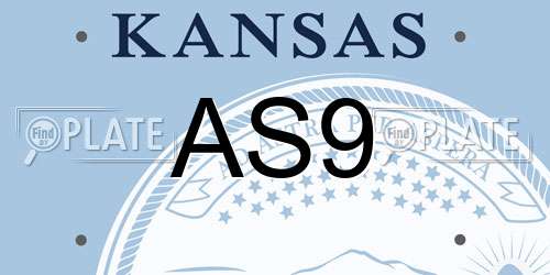 AS9 Kansas License Plate