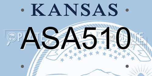 ASA510 Kansas License Plate