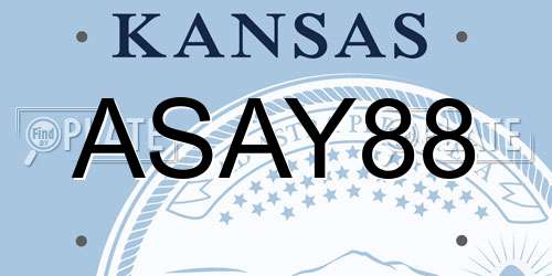 ASAY88 Kansas License Plate