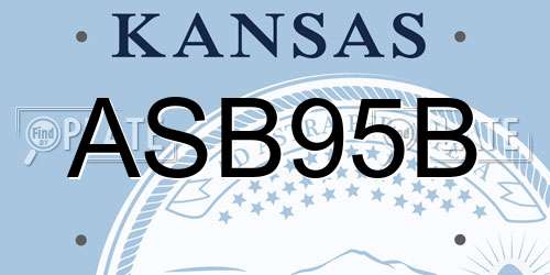 ASB95B Kansas License Plate