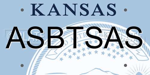 ASBTSAS Kansas License Plate