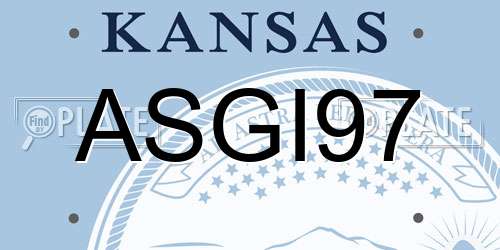 ASGI97 Kansas License Plate