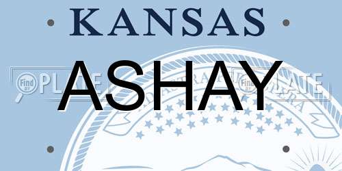 ASHAY Kansas License Plate
