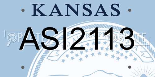 ASI2113 Kansas License Plate