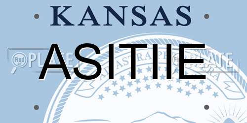 ASITIIE Kansas License Plate