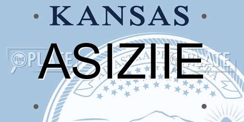 ASIZIIE Kansas License Plate