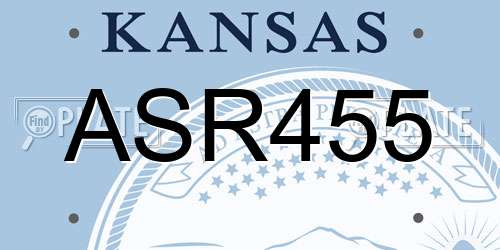 ASR455 Kansas License Plate