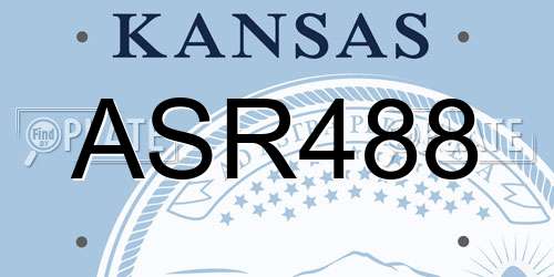 ASR488 Kansas License Plate