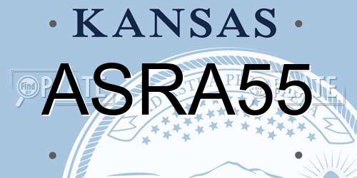 ASRA55 Kansas License Plate