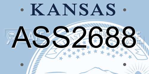 ASS2688 Kansas License Plate