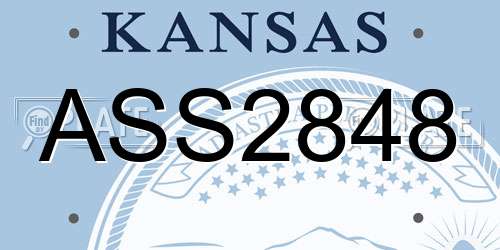 ASS2848 Kansas License Plate