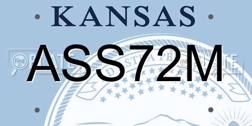 ASS72M Kansas License Plate