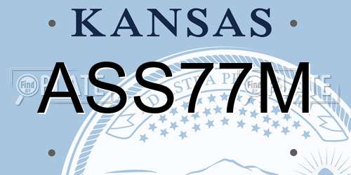 ASS77M Kansas License Plate