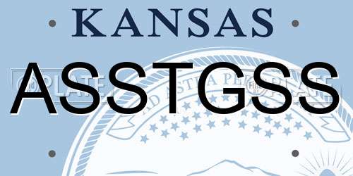 ASSTGSS Kansas License Plate