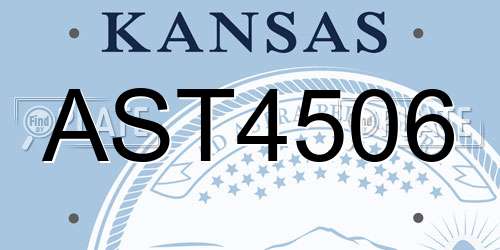 AST4506 Kansas License Plate