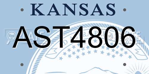 AST4806 Kansas License Plate