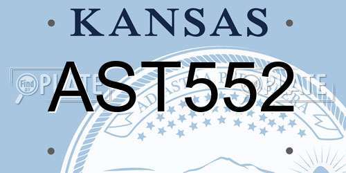 AST552 Kansas License Plate