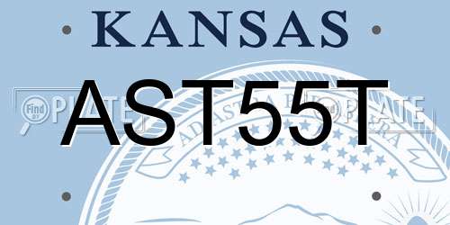 AST55T Kansas License Plate