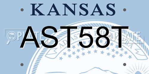 AST58T Kansas License Plate