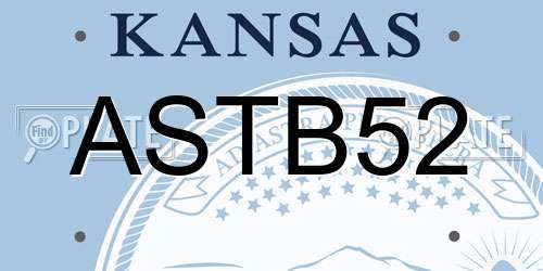 ASTB52 Kansas License Plate