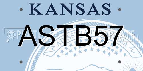 ASTB57 Kansas License Plate