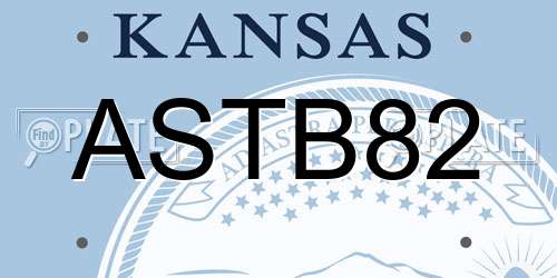 ASTB82 Kansas License Plate