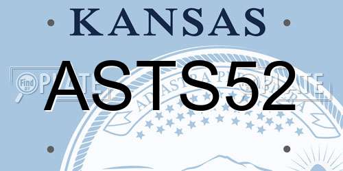 ASTS52 Kansas License Plate