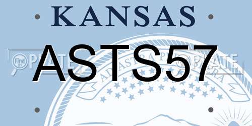 ASTS57 Kansas License Plate