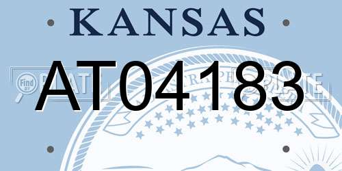 AT04183 Kansas License Plate