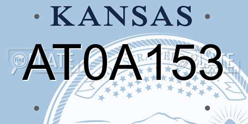 AT0A153 Kansas License Plate