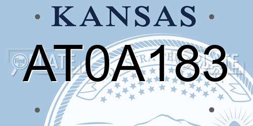 AT0A183 Kansas License Plate