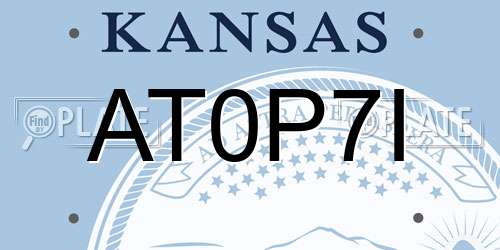 AT0P7I Kansas License Plate