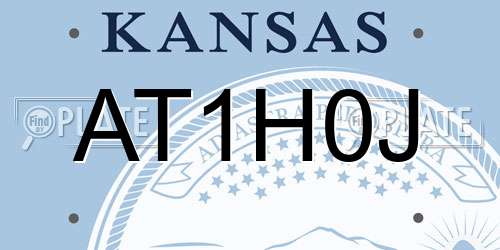 AT1H0J Kansas License Plate
