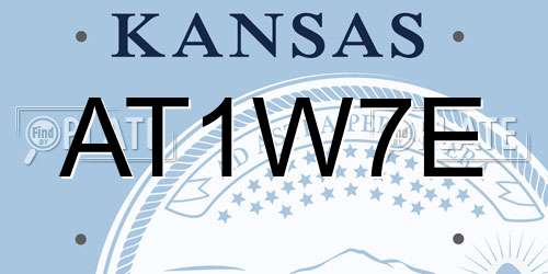 AT1W7E Kansas License Plate