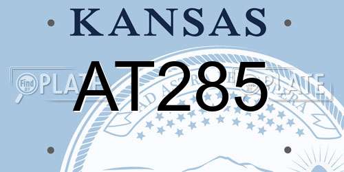 AT285 Kansas License Plate