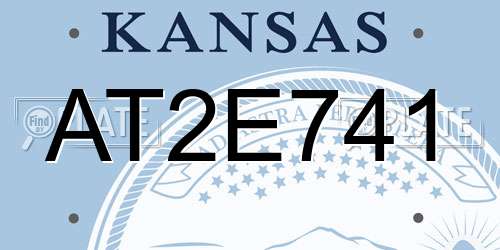 AT2E741 Kansas License Plate