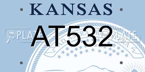 AT532 Kansas License Plate