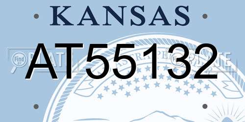 AT55132 Kansas License Plate