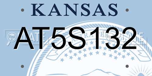 AT5S132 Kansas License Plate