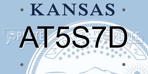 AT5S7D Kansas License Plate