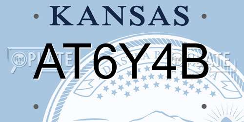 AT6Y4B Kansas License Plate