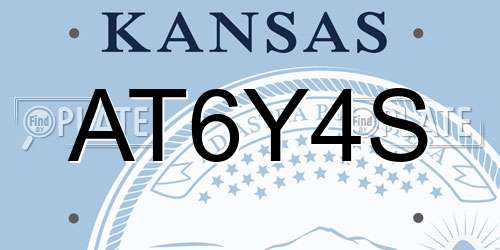 AT6Y4S Kansas License Plate