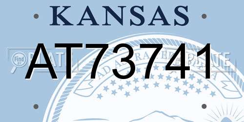 AT73741 Kansas License Plate