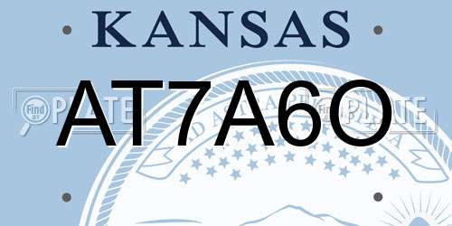 AT7A6O Kansas License Plate