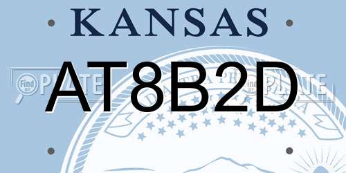 AT8B2D Kansas License Plate